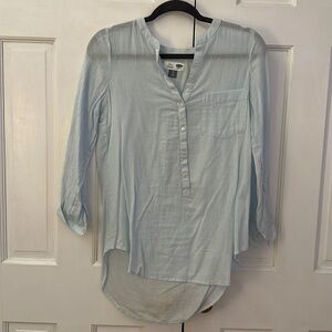 Old Navy light blue sheer tunic